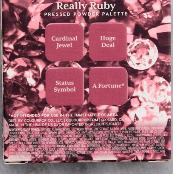 ColourPop Eyeshadow Quad: Really Ruby, .21oz, NIB - Picture 3 of 4